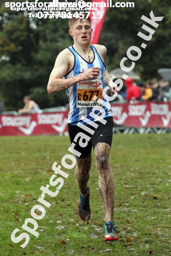 Junior men, National Cross Country Relay Champs., Berry Hill Park, Mansfield.  Photo: David T. Hewitson/Sports for All Pics
